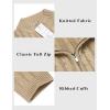 imageCOOFANDY Mens Full Zip Cardigan Sweater Slim Fit Cable Knitted Zip Up Sweater with PocketsKhaki
