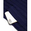 imageCOOFANDY Mens Full Zip Cardigan Sweater Slim Fit Cable Knitted Zip Up Sweater with PocketsNavy Blue
