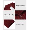 imageCOOFANDY Mens Full Zip Cardigan Sweater Slim Fit Cable Knitted Zip Up Sweater with PocketsWine Red