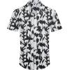 imageCOOFANDY Mens Hawaiian Shirts Short Sleeve Tropical Button Down Shirt Floral Shirt Summer Beach ShirtBlack Flowerwhite