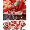 imageCOOFANDY Mens Hawaiian Shirts Short Sleeve Tropical Button Down Shirt Floral Shirt Summer Beach ShirtMulti Flowers Red