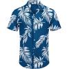 imageCOOFANDY Mens Hawaiian Shirts Short Sleeve Tropical Button Down Shirt Floral Shirt Summer Beach ShirtPalm Leaf Navy