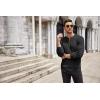 imageCOOFANDY Mens Henley Knit Sweater Long Sleeve Button Pullover Sweater Casual Waffle Texture Fashion Henley SweaterBlack