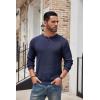 imageCOOFANDY Mens Henley Knit Sweater Long Sleeve Button Pullover Sweater Casual Waffle Texture Fashion Henley SweaterNavy Blue