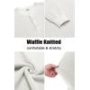 imageCOOFANDY Mens Henley Knit Sweater Long Sleeve Button Pullover Sweater Casual Waffle Texture Fashion Henley SweaterWhite