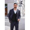 imageCOOFANDY Mens Herringbone Tweed Suit Vests Slim Fit Waistcoat Casual Business Dress VestBlack