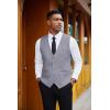 imageCOOFANDY Mens Herringbone Tweed Suit Vests Slim Fit Waistcoat Casual Business Dress VestBlue
