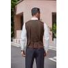imageCOOFANDY Mens Herringbone Tweed Suit Vests Slim Fit Waistcoat Casual Business Dress VestBrown