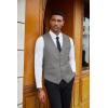 imageCOOFANDY Mens Herringbone Tweed Suit Vests Slim Fit Waistcoat Casual Business Dress VestDark Grey