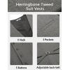 imageCOOFANDY Mens Herringbone Tweed Suit Vests Slim Fit Waistcoat Casual Business Dress VestDark Grey