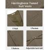 imageCOOFANDY Mens Herringbone Tweed Suit Vests Slim Fit Waistcoat Casual Business Dress VestGreen