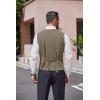 imageCOOFANDY Mens Herringbone Tweed Suit Vests Slim Fit Waistcoat Casual Business Dress VestGreen