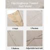 imageCOOFANDY Mens Herringbone Tweed Suit Vests Slim Fit Waistcoat Casual Business Dress VestLight Khaki