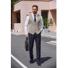imageCOOFANDY Mens Herringbone Tweed Suit Vests Slim Fit Waistcoat Casual Business Dress VestTeal Grey