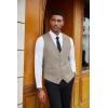 imageCOOFANDY Mens Herringbone Tweed Suit Vests Slim Fit Waistcoat Casual Business Dress VestTeal Grey