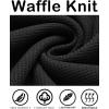 imageCOOFANDY Mens Hooded Sweatshirts Long Sleeve Casual Pullover Hoodie Waffle Knit Sweatshirt with PocketBlack