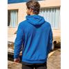 imageCOOFANDY Mens Hooded Sweatshirts Long Sleeve Casual Pullover Hoodie Waffle Knit Sweatshirt with PocketBlue