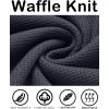 imageCOOFANDY Mens Hooded Sweatshirts Long Sleeve Casual Pullover Hoodie Waffle Knit Sweatshirt with PocketDark Grey