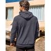 imageCOOFANDY Mens Hooded Sweatshirts Long Sleeve Casual Pullover Hoodie Waffle Knit Sweatshirt with PocketDark Grey