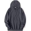 imageCOOFANDY Mens Hooded Sweatshirts Long Sleeve Casual Pullover Hoodie Waffle Knit Sweatshirt with PocketDark Grey