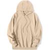 imageCOOFANDY Mens Hooded Sweatshirts Long Sleeve Casual Pullover Hoodie Waffle Knit Sweatshirt with PocketKhaki