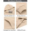 imageCOOFANDY Mens Hooded Sweatshirts Long Sleeve Casual Pullover Hoodie Waffle Knit Sweatshirt with PocketKhaki