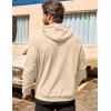 imageCOOFANDY Mens Hooded Sweatshirts Long Sleeve Casual Pullover Hoodie Waffle Knit Sweatshirt with PocketKhaki