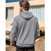imageCOOFANDY Mens Hooded Sweatshirts Long Sleeve Casual Pullover Hoodie Waffle Knit Sweatshirt with PocketLight Grey