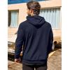 imageCOOFANDY Mens Hooded Sweatshirts Long Sleeve Casual Pullover Hoodie Waffle Knit Sweatshirt with PocketNavy Blue