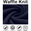 imageCOOFANDY Mens Hooded Sweatshirts Long Sleeve Casual Pullover Hoodie Waffle Knit Sweatshirt with PocketNavy Blue