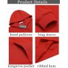 imageCOOFANDY Mens Hooded Sweatshirts Long Sleeve Casual Pullover Hoodie Waffle Knit Sweatshirt with PocketRed