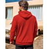 imageCOOFANDY Mens Hooded Sweatshirts Long Sleeve Casual Pullover Hoodie Waffle Knit Sweatshirt with PocketRed