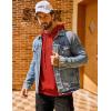 imageCOOFANDY Mens Hooded Sweatshirts Long Sleeve Casual Pullover Hoodie Waffle Knit Sweatshirt with PocketRed