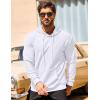 imageCOOFANDY Mens Hooded Sweatshirts Long Sleeve Casual Pullover Hoodie Waffle Knit Sweatshirt with PocketWhite