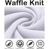 imageCOOFANDY Mens Hooded Sweatshirts Long Sleeve Casual Pullover Hoodie Waffle Knit Sweatshirt with PocketWhite