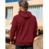 imageCOOFANDY Mens Hooded Sweatshirts Long Sleeve Casual Pullover Hoodie Waffle Knit Sweatshirt with PocketWine Red