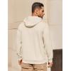 imageCOOFANDY Mens Hoodie Long Sleeve Casual Pullover Hooded Sweatshirt Fashion Drawstring Hoodies with PocketBeige