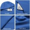 imageCOOFANDY Mens Hoodie Long Sleeve Casual Pullover Hooded Sweatshirt Fashion Drawstring Hoodies with PocketBlue
