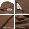imageCOOFANDY Mens Hoodie Long Sleeve Casual Pullover Hooded Sweatshirt Fashion Drawstring Hoodies with PocketBrown