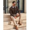 imageCOOFANDY Mens Hoodie Long Sleeve Casual Pullover Hooded Sweatshirt Fashion Drawstring Hoodies with PocketChestnut Brown