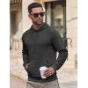 imageCOOFANDY Mens Hoodie Long Sleeve Casual Pullover Hooded Sweatshirt Fashion Drawstring Hoodies with PocketDark Grey