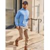 imageCOOFANDY Mens Hoodie Long Sleeve Casual Pullover Hooded Sweatshirt Fashion Drawstring Hoodies with PocketLight Blue
