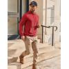 imageCOOFANDY Mens Hoodie Long Sleeve Casual Pullover Hooded Sweatshirt Fashion Drawstring Hoodies with PocketRed