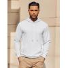 imageCOOFANDY Mens Hoodie Long Sleeve Casual Pullover Hooded Sweatshirt Fashion Drawstring Hoodies with PocketWhite