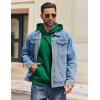imageCOOFANDY Mens Hoodie Long Sleeve Hooded Pullover Casual Fashion Sweatshirts Drawstring Gym Hooded with Kanga PocketLake Green