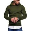 imageCOOFANDY Mens Hoodie Sweatshirts Casual Drawstring Hoodies Fashion Hooded Collar Athletic Pullover with PocketBarmy Green