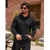 imageCOOFANDY Mens Hoodie Sweatshirts Casual Drawstring Hoodies Fashion Hooded Collar Athletic Pullover with PocketBlack