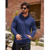 imageCOOFANDY Mens Hoodie Sweatshirts Casual Drawstring Hoodies Fashion Hooded Collar Athletic Pullover with PocketBlue