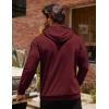 imageCOOFANDY Mens Hoodie Sweatshirts Casual Drawstring Hoodies Fashion Hooded Collar Athletic Pullover with PocketBurgundy