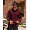 imageCOOFANDY Mens Hoodie Sweatshirts Casual Drawstring Hoodies Fashion Hooded Collar Athletic Pullover with PocketBurgundy
